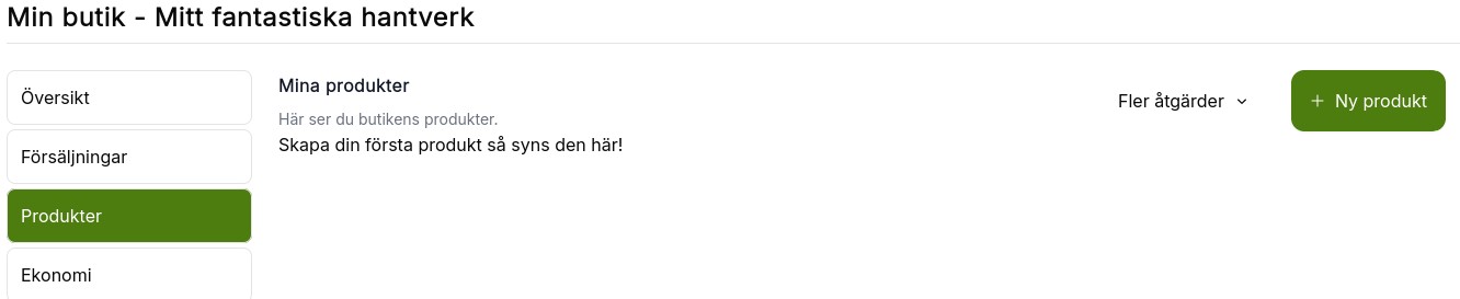 Sidan Mina produkter