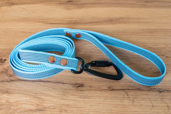 Himmelsblått Antiglidkoppel med Twist-Lock karbinhake, 20 mm