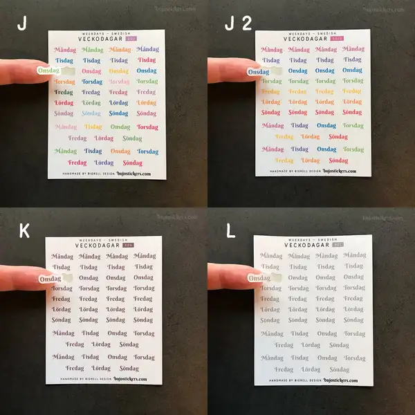 Stickers – Veckodagar