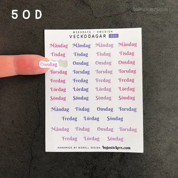 Stickers – Veckodagar