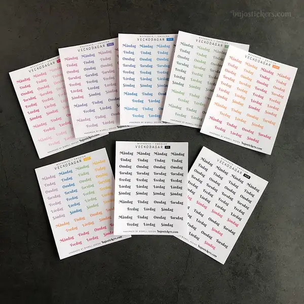Stickers – Veckodagar