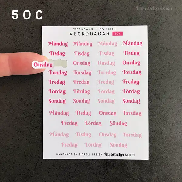 Stickers – Veckodagar