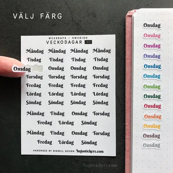 Stickers – Veckodagar