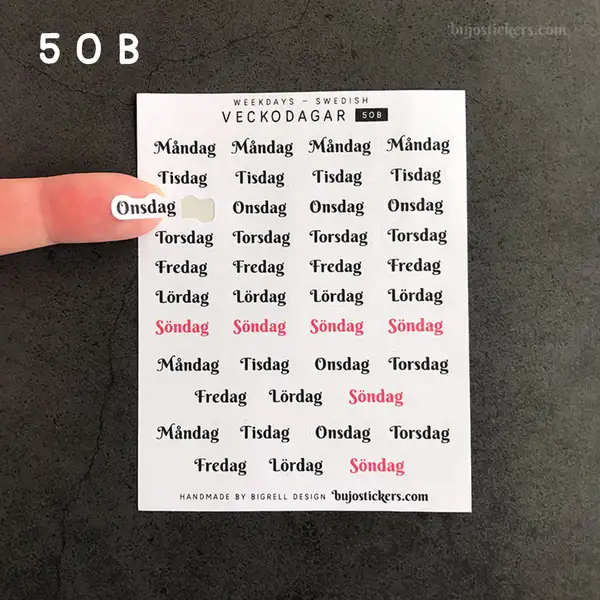 Stickers – Veckodagar