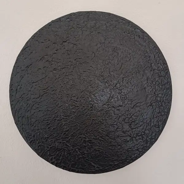 Planet X - Minimalistisk Textured Art - svart canvas tavla