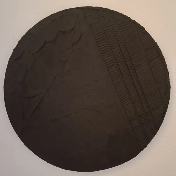 Matte Chaos - Stillhet & Struktur - Minimalistisk Textured Art - svart canvas tavla