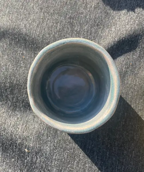 Mugg i keramik stengods ljusblå